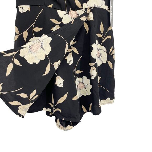 Lulus Magical Meadow Black Floral Print Skort Dress Size Small NEW NWT - Picture 7 of 9